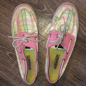 Pink and Green Sperry Top Sider